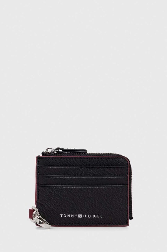Tommy Hilfiger portfel skórzany skóra licowa czarny AM0AM11939