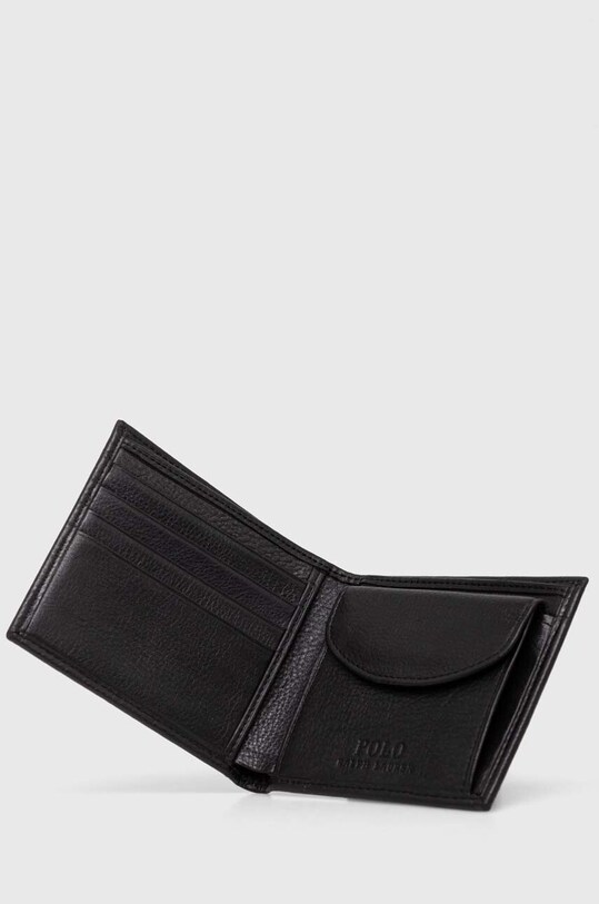 Αξεσουάρ Δερμάτινο πορτοφόλι Polo Ralph Lauren 405914235 μαύρο