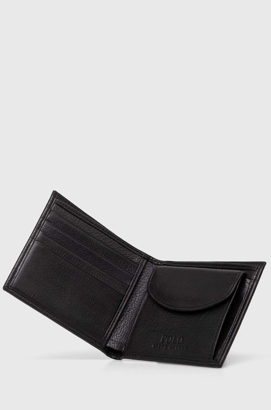 Αξεσουάρ Δερμάτινο πορτοφόλι Polo Ralph Lauren 405914235 μαύρο