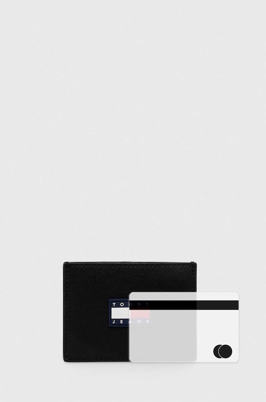 Θήκη για κάρτες Tommy Jeans μαύρο AM0AM11726