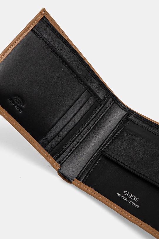 Accesorii Guess portofel de piele SMCSLE.LEA20 bej