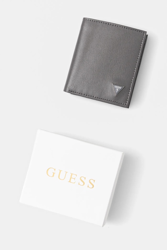 Guess bőr pénztárca szürke SMCSLE.LEA22