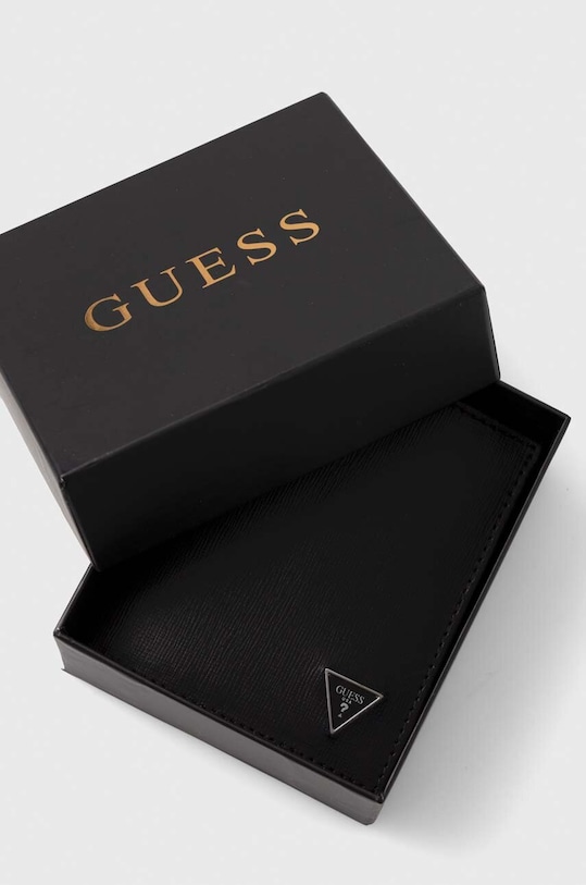 Шкіряний гаманець Guess чорний SMCSLE.LEA22