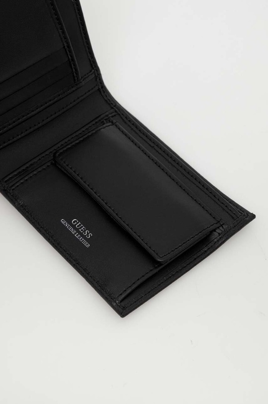 Akcesoria Guess portfel skórzany SMFIDA.LEA20 czarny