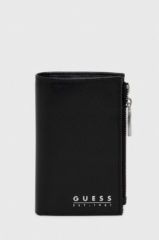 Guess bőr pénztárca sima fekete SMFIDA.LEA78