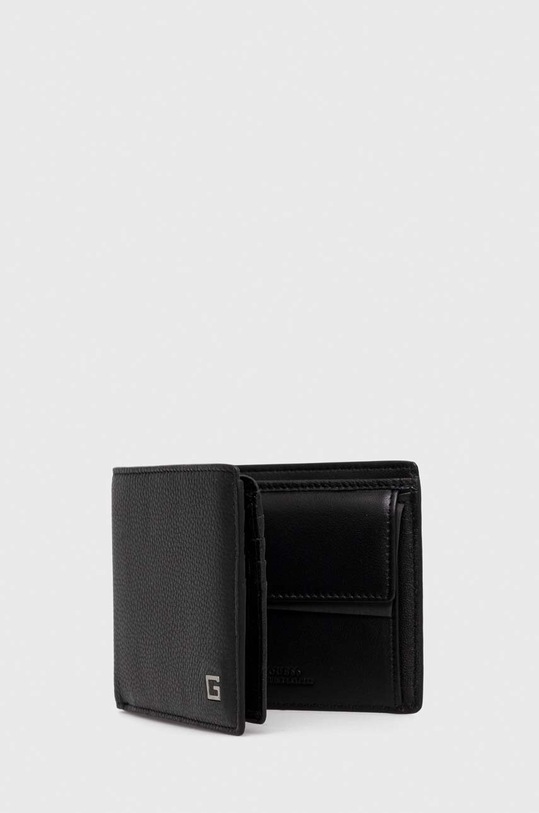 Guess portfel skórzany SMNEZU.LEA24 czarny AW23