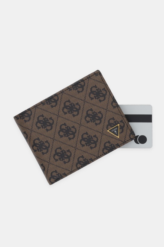 Guess portfel skórzany VEZZOLA brązowy SMVELE.LEA20
