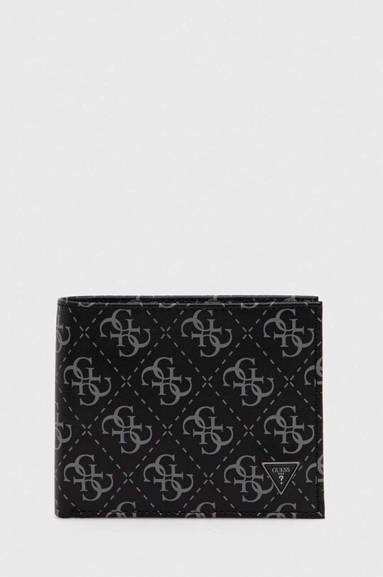 Guess portofel de piele piele negru SMVELE.LEA20