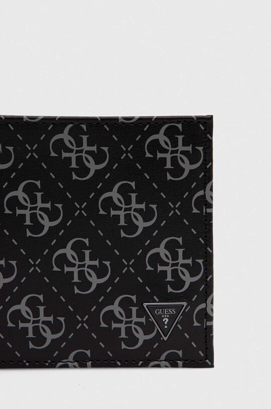 Guess portofel de piele SMVELE.LEA20 negru SS24