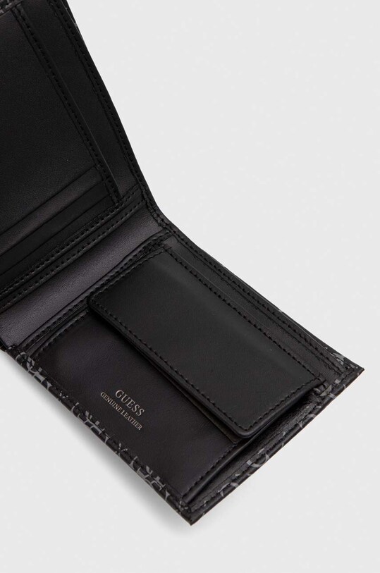 Guess portofel de piele negru SMVELE.LEA20