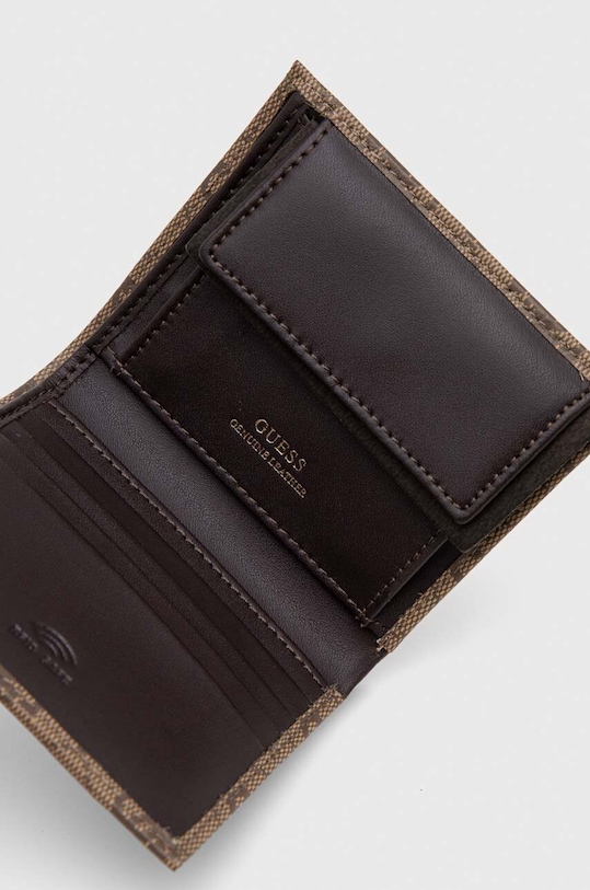 Шкіряний гаманець Guess бежевий SMVELE.LEA22