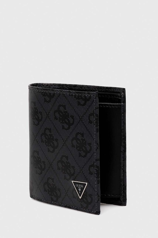 Δερμάτινο πορτοφόλι Guess SMVELE.LEA22 μαύρο AW24
