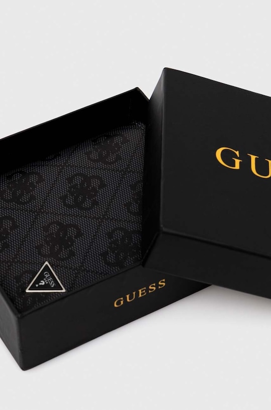 Δερμάτινο πορτοφόλι Guess SMVELE.LEA22 μαύρο