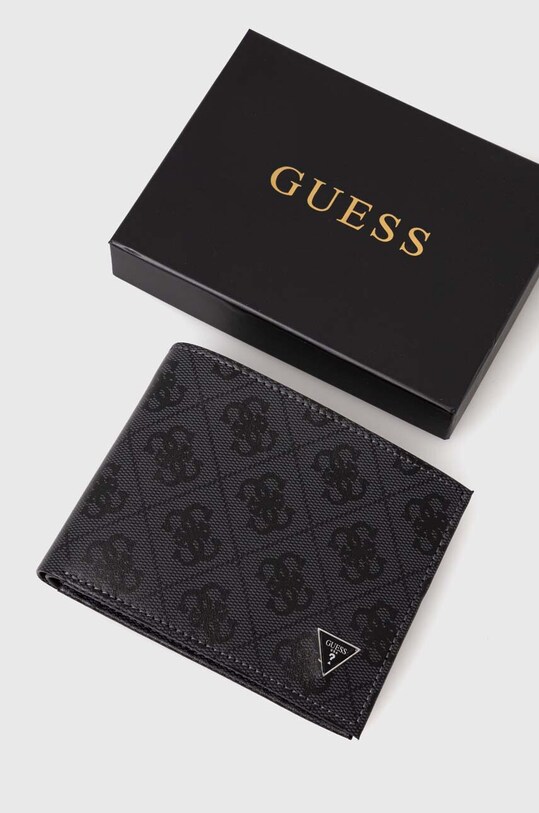 Kožená peňaženka Guess VEZZOLA sivá SMVELE.LEA27