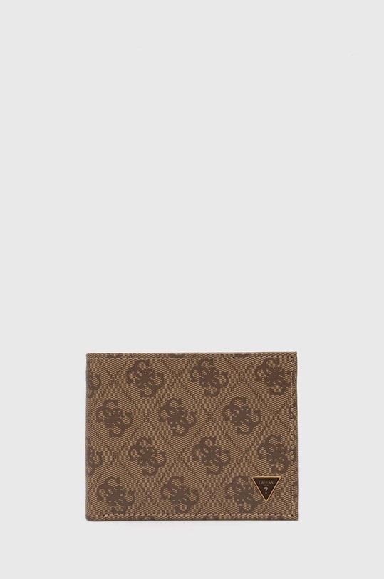 Guess portofel de piele VEZZOLA piele bej SMVELE.LEA24