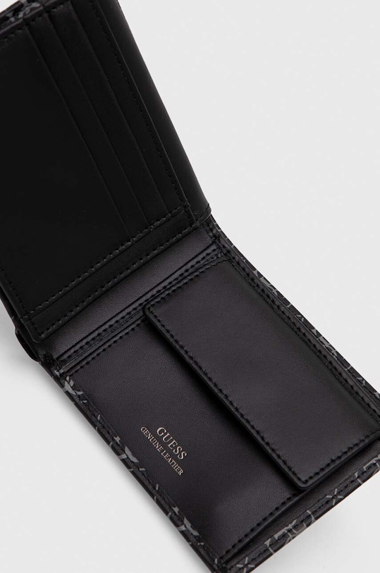 Guess portfel skórzany VEZZOLA czarny SMVELE.LEA24