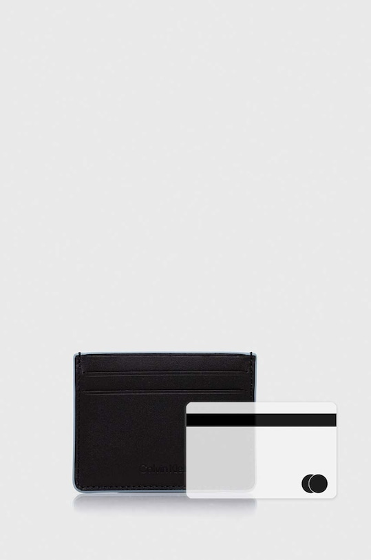 Calvin Klein etui na karty skórzane czarny K50K510876