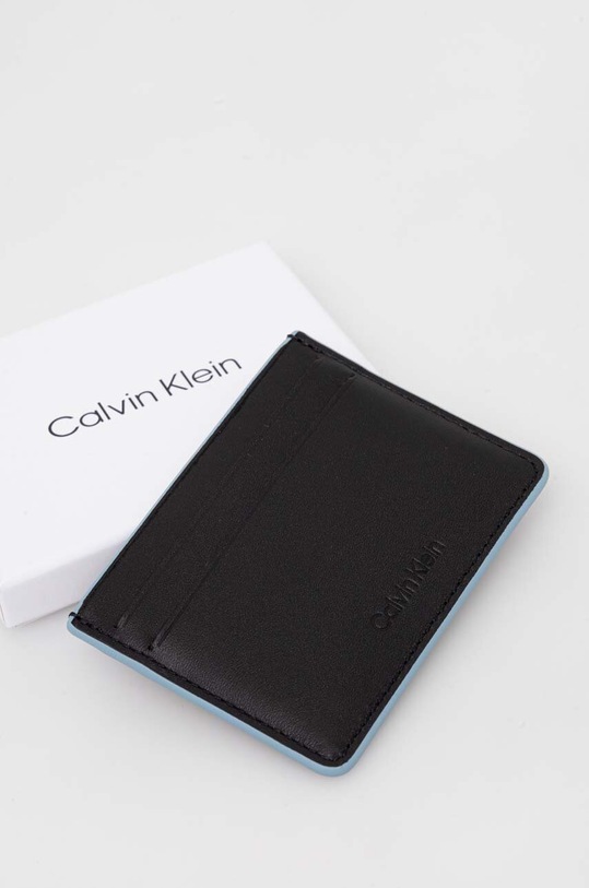 Αξεσουάρ Δερμάτινη θήκη για κάρτες Calvin Klein K50K510876 μαύρο