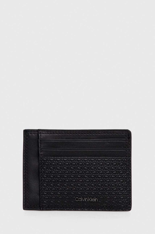 Kožená peňaženka Calvin Klein usňová koža čierna K50K510906