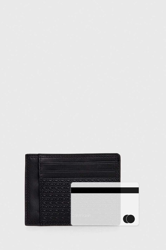 Kožená peňaženka Calvin Klein čierna K50K510906