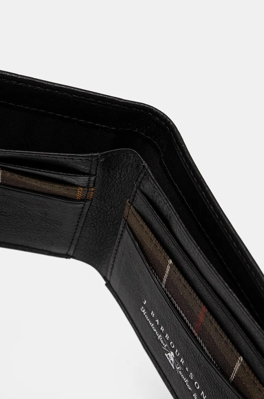 Kožená peňaženka Barbour čierna MLG0002