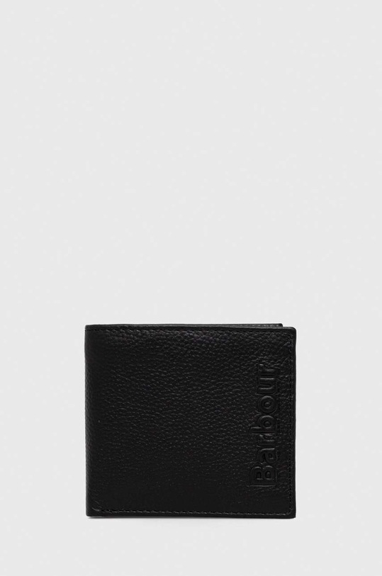 Barbour portofel de piele piele negru MLG0059