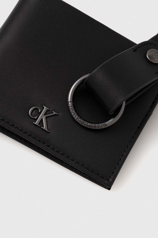 Кожен портфейл + ключодържател Calvin Klein Jeans K50K511201 черен