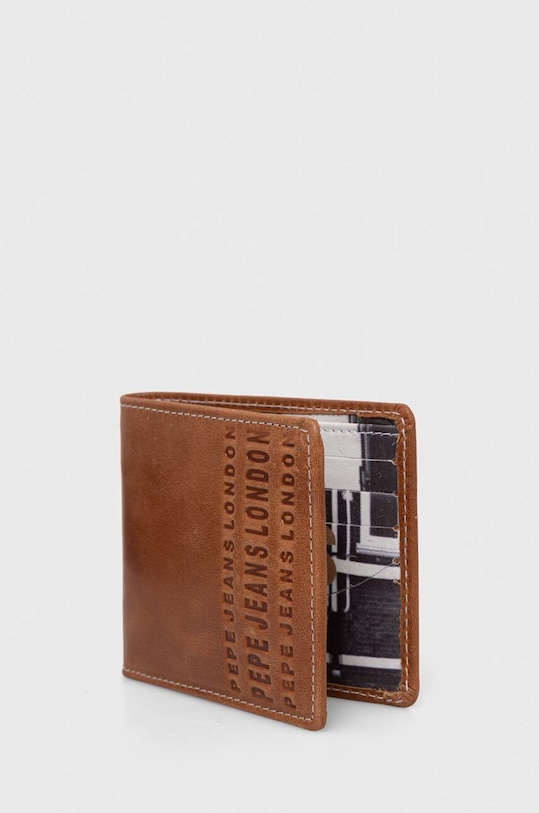 Шкіряний гаманець Pepe Jeans Arnold PM070366.859 коричневий AW23