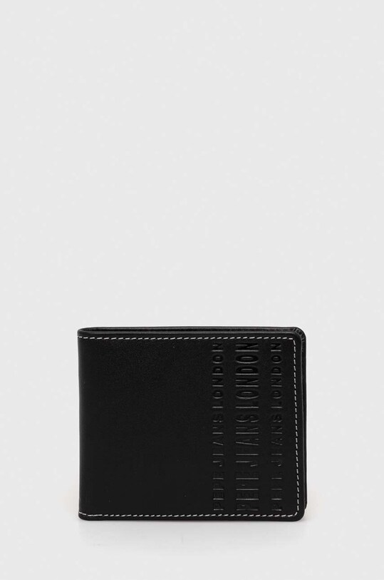 Шкіряний гаманець Pepe Jeans Arnold лицьова шкіра чорний PM070366.999