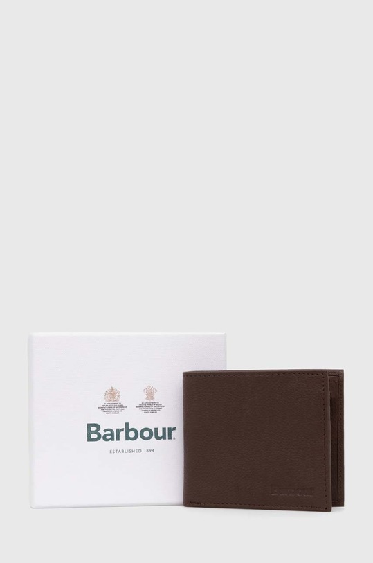 Шкіряний гаманець Barbour Padbury Billfold коричневий MLG0049