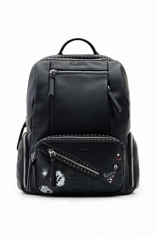 Ruksak Desigual x Disney imitácia kože čierna 23WAKP02