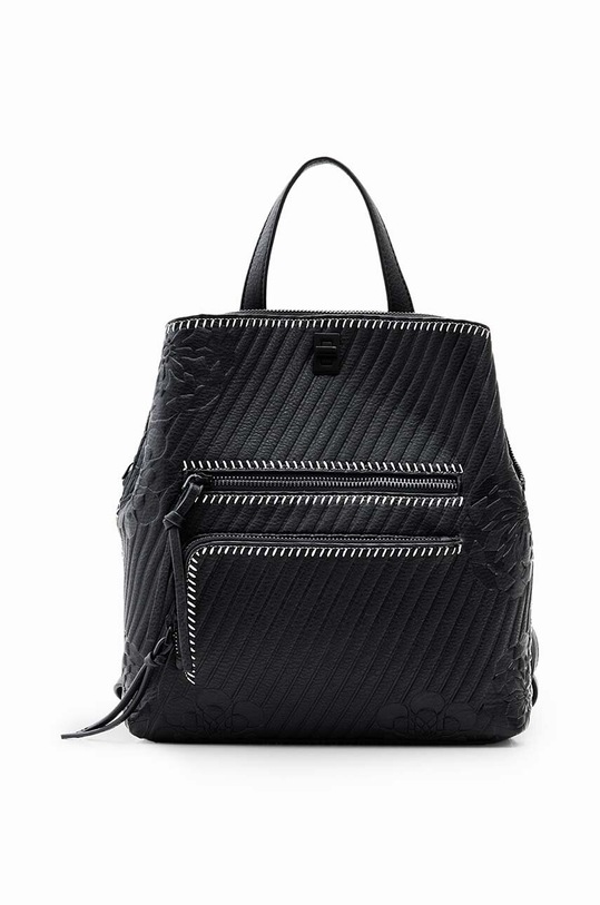 Σακίδιο πλάτης Desigual 23WAKP07 ACCESSORIES PU BACKPACK MINI απομίμηση λείου δέρματος μαύρο 23WAKP07
