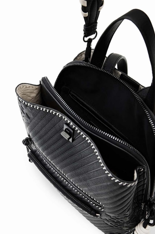 Desigual hátizsák 23WAKP07 ACCESSORIES PU BACKPACK MINI fekete 23WAKP07