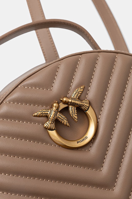 Pinko plecak damski skórzany Answear Exclusive brązowy 102530.A0GK