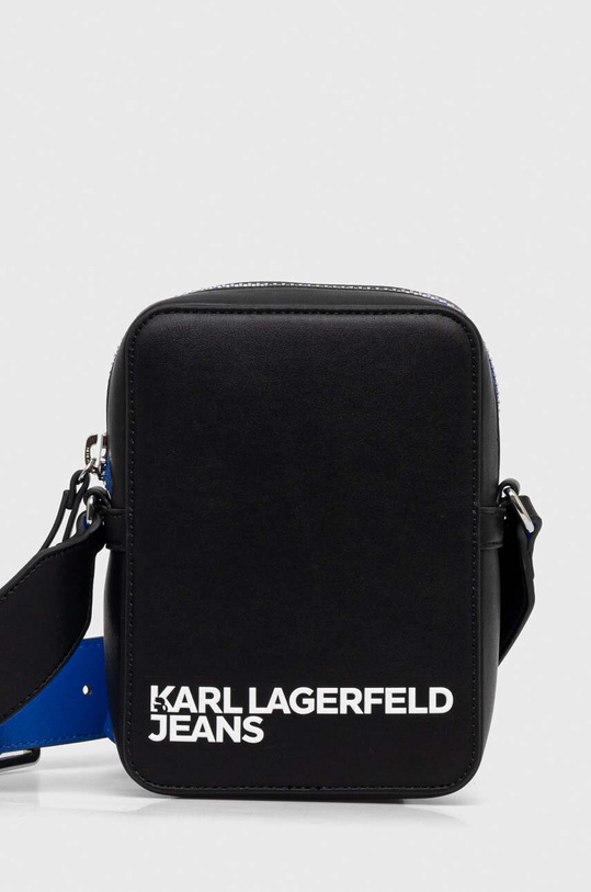 Σακίδιο πλάτης Karl Lagerfeld Jeans απομίμηση λείου δέρματος μαύρο 235D3018