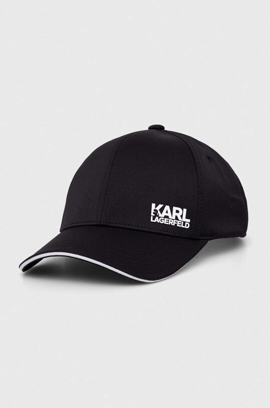 Karl Lagerfeld czapka z daszkiem aplikacja czarny 534122.805616