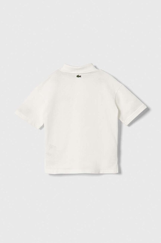 Дитяче бавовняне поло Lacoste PJ1259 білий AW23