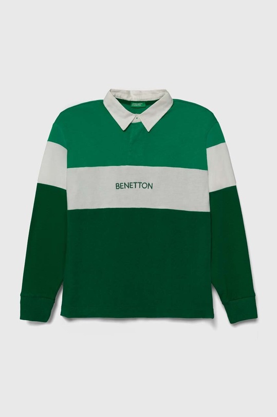 United Colors of Benetton gyerek pamut hosszú ujjú felső pamut zöld 32HJC300Y.G.SEASONAL