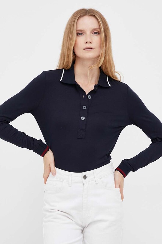 Лонгслів Tommy Hilfiger regular темно-синій WW0WW38831