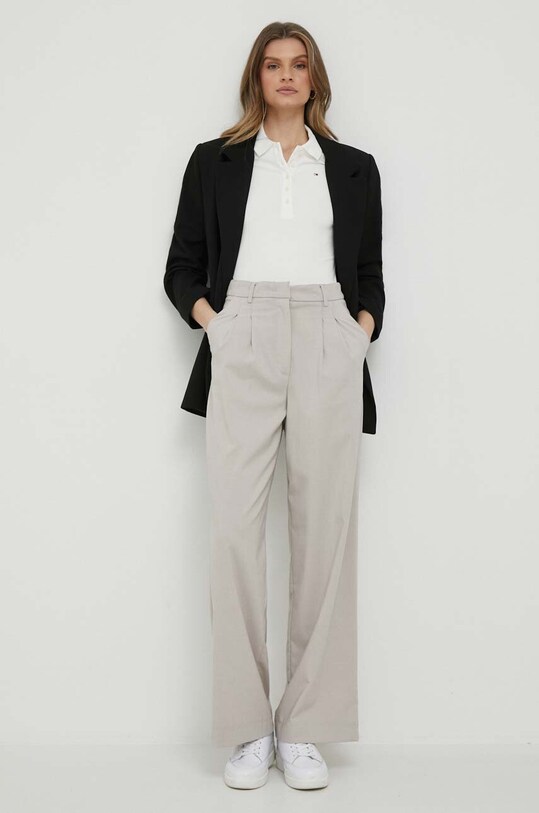 Πόλο Tommy Hilfiger WW0WW38832 μπεζ SS24