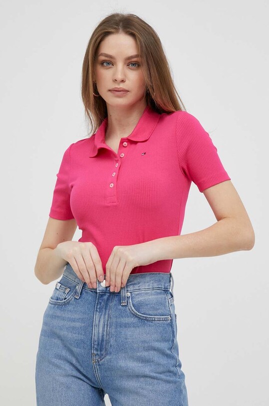 Πόλο Tommy Hilfiger ροζ WW0WW38832