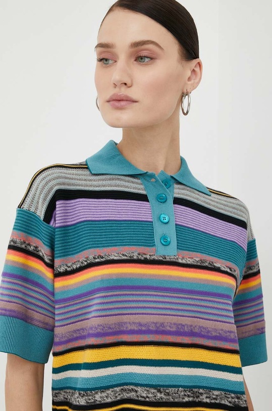 Βαμβακερό μπλουζάκι πόλο PS Paul Smith πολύχρωμο W2R.312N.L31062