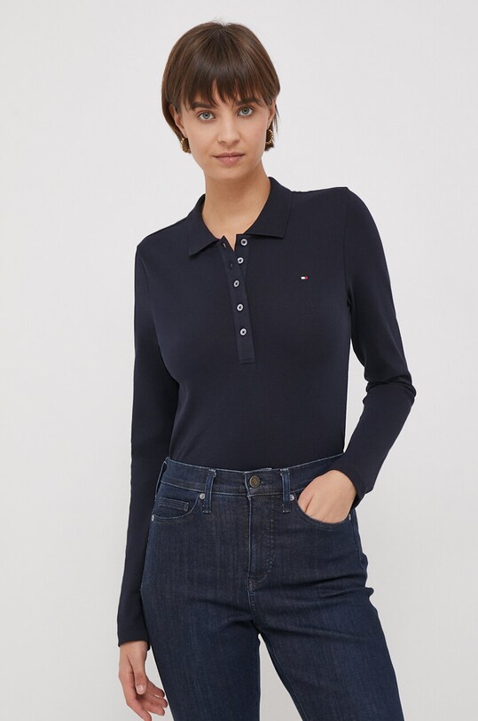 Лонгслів Tommy Hilfiger slim темно-синій WW0WW39795