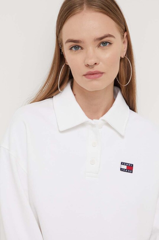Tommy Jeans bluza bawełniana biały DW0DW16373