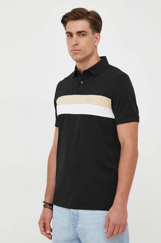 Karl Lagerfeld tricou polo regular negru 533221.745403