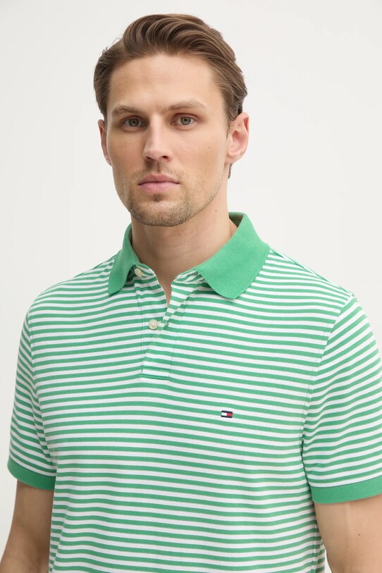 Поло Tommy Hilfiger зелёный MW0MW17770