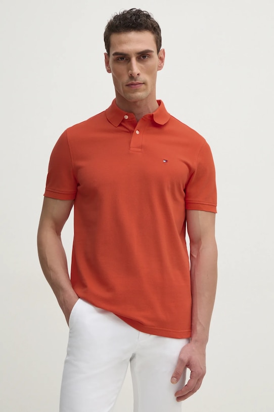 Tommy Hilfiger tricou polo portocaliu MW0MW17770