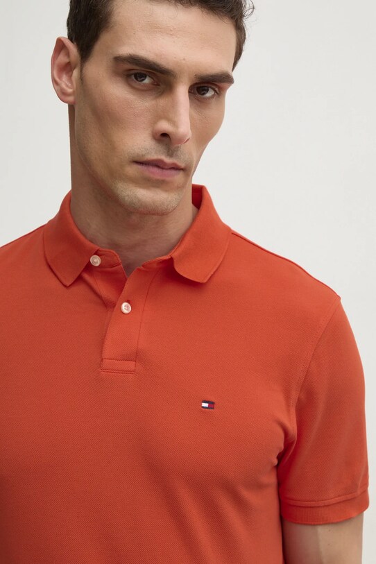 Îmbrăcăminte Tommy Hilfiger tricou polo MW0MW17770 portocaliu