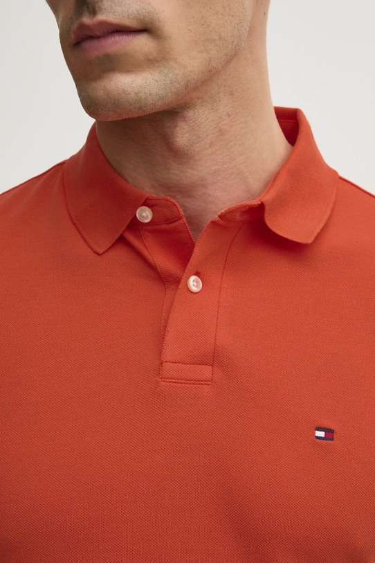Tommy Hilfiger tricou polo portocaliu MW0MW17770
