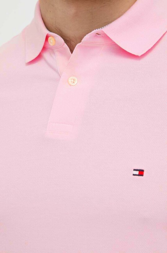 Поло Tommy Hilfiger розовый MW0MW17770